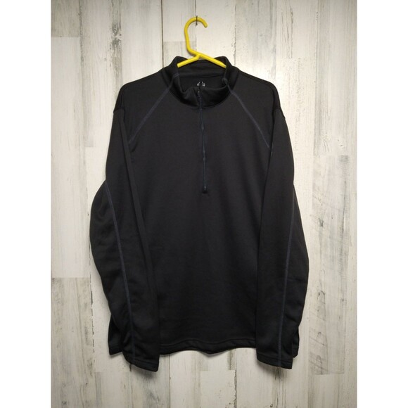 Spyder Mens Large Black 1/4 Zip Performance Pullover - Picture 1 of 8